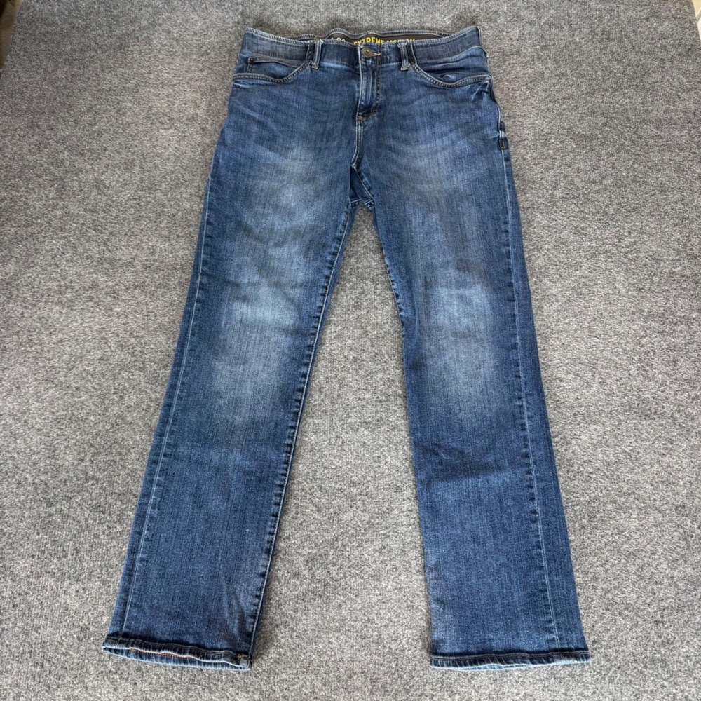 Lee Extreme Motion Mens Straight Fit Tapered Leg Jeans Blue 34x30‎ Denim Stretch